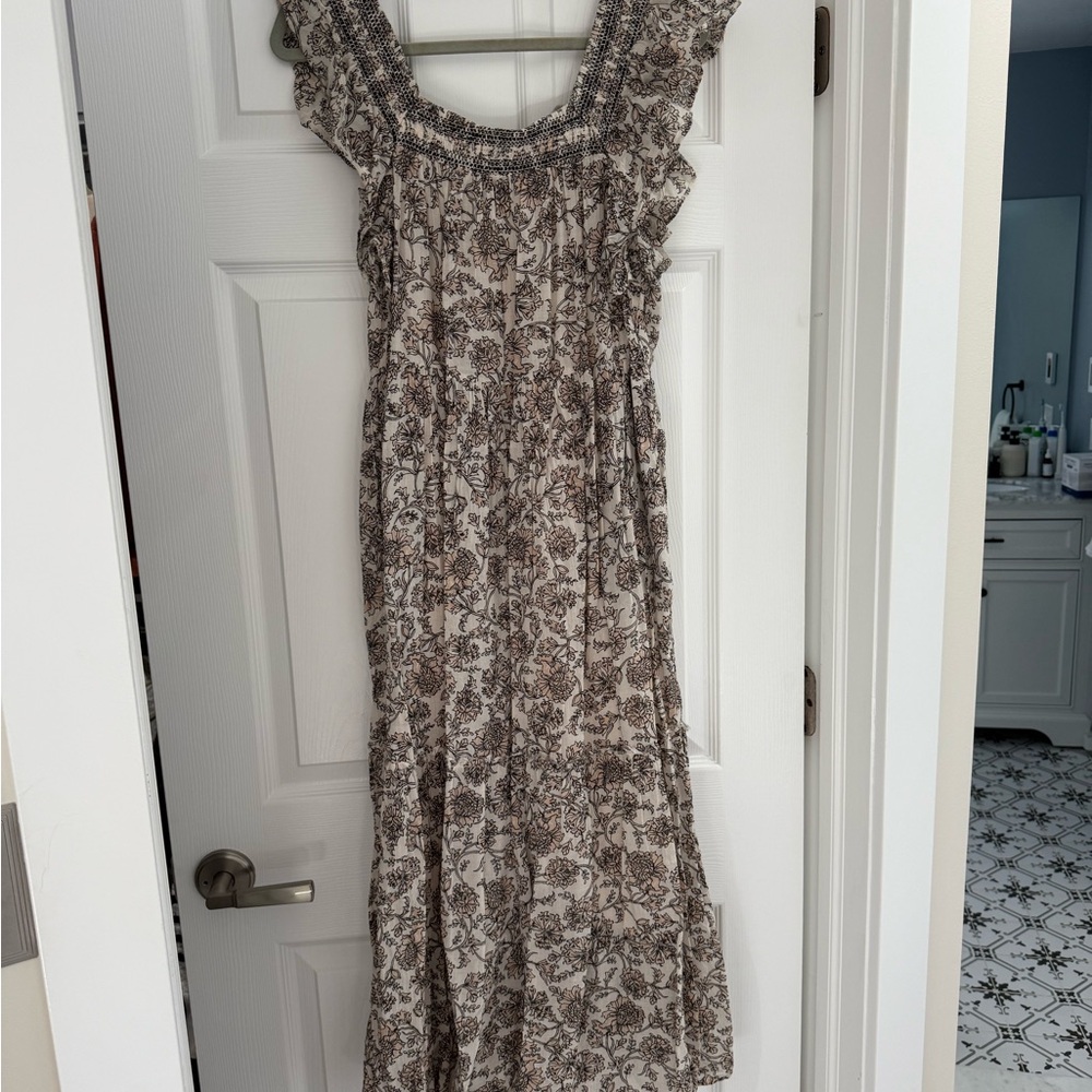 Free People Bonita Floral Flutter Sleeve Dress